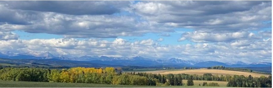 the mountains from auburn bay calgary